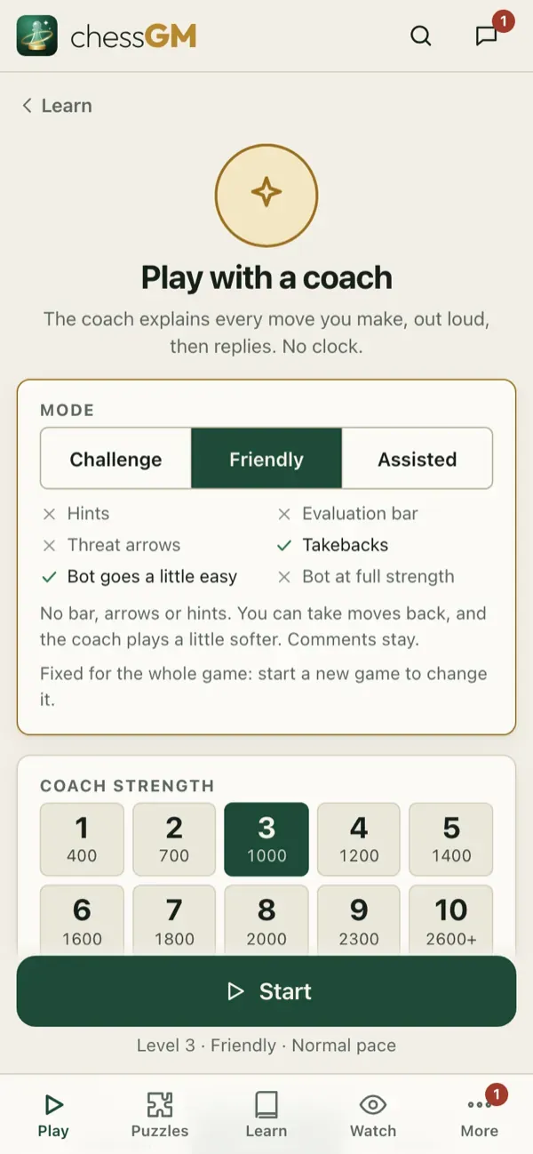 Coach mode