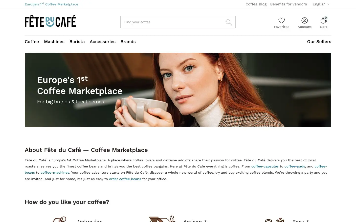 Homepage of Fête du Café