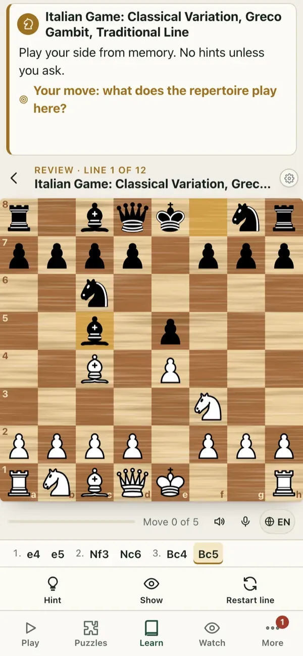 Opening review