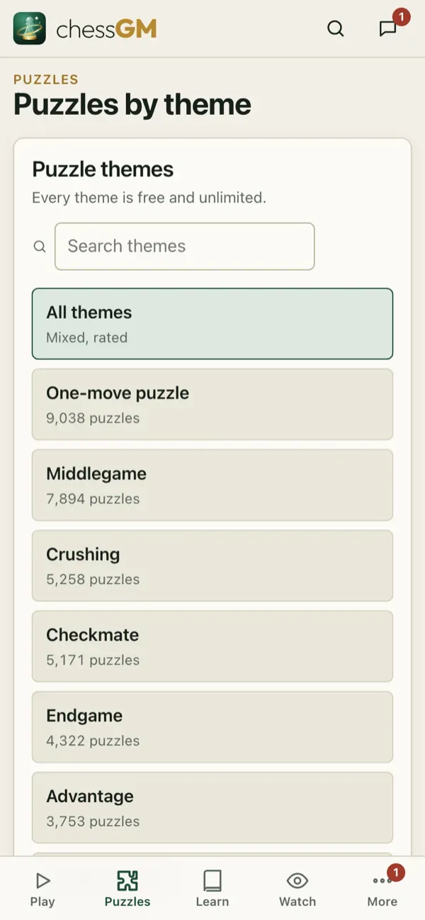 Puzzle themes