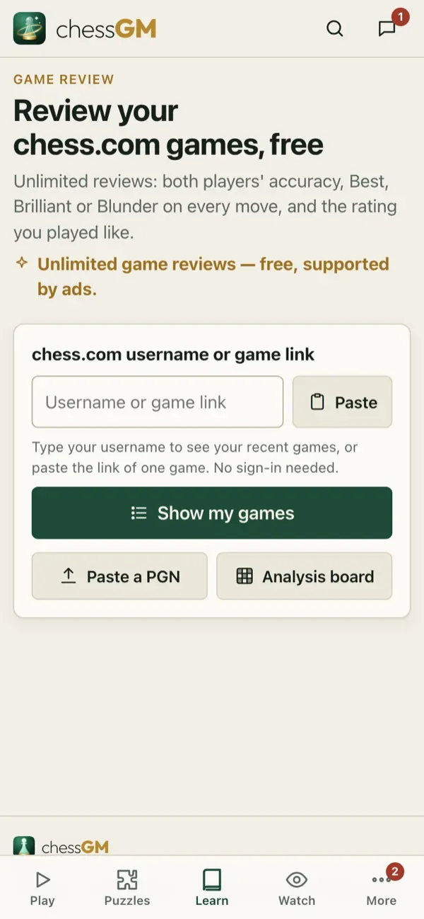 Review your games